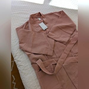NWT H&M HOME Cotton Waffle Robe - Size S/M